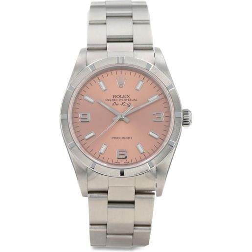 Rolex - orologio air-king 34mm pre-owned 2003 - unisex - vetro zaffiro/acciaio - taglia unica - rosa