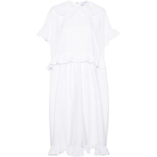Ioana Ciolacu abito dahlia con ruches - bianco