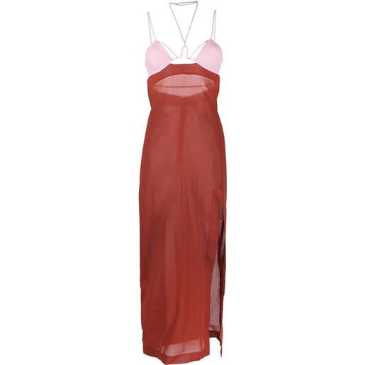 Nensi Dojaka abito semi trasparente - viola