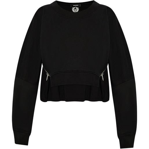 DSQUARED2 felpa con zip - nero