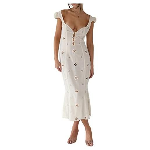 CHOUX mini abito da donna con scollo a v slim fit a vita alta una linea abito da cami carino breve prendisole b