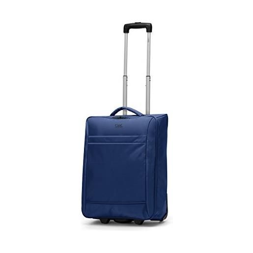 R Roncato ciak roncato trolley cabina bagaglio a mano pratico collezione smart, in tessuto jacquard colore blu royal