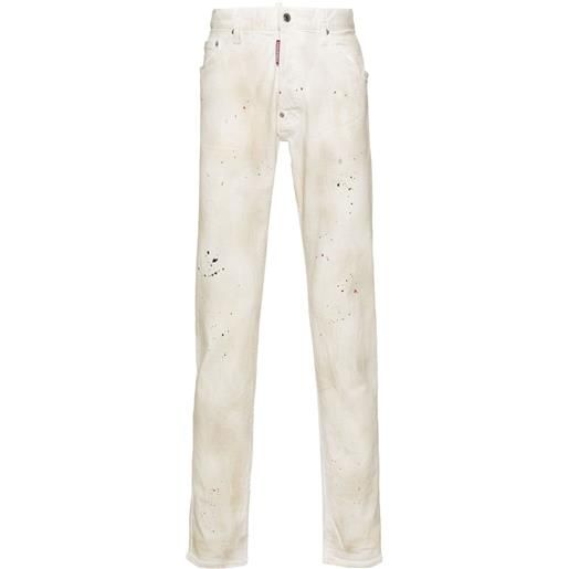 DSQUARED2 jeans dritti cool guy - bianco
