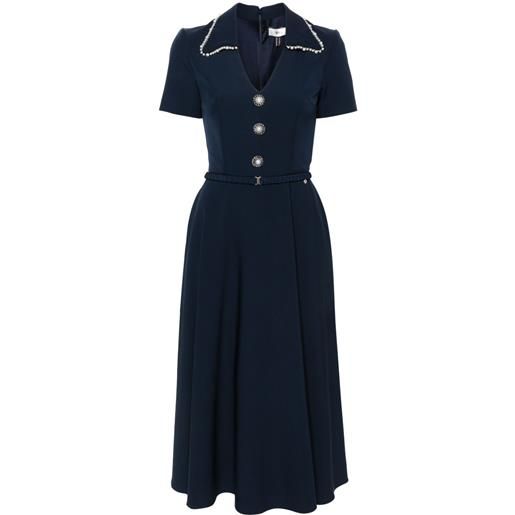 NISSA abito midi con scollo a v - blu