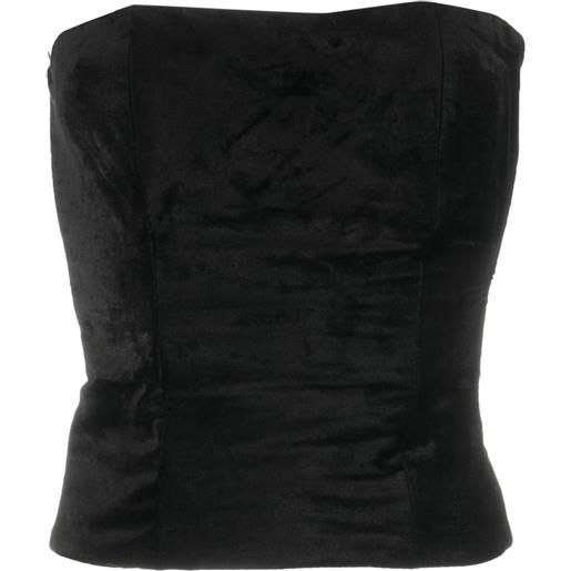 Forte Forte canotta con scollo squadrato - nero