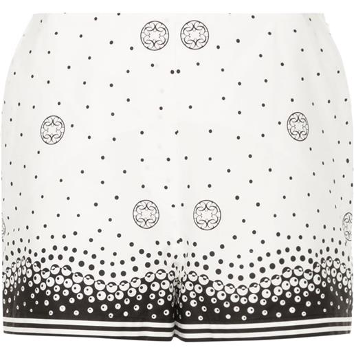 Elie Saab bermuda con stampa - bianco