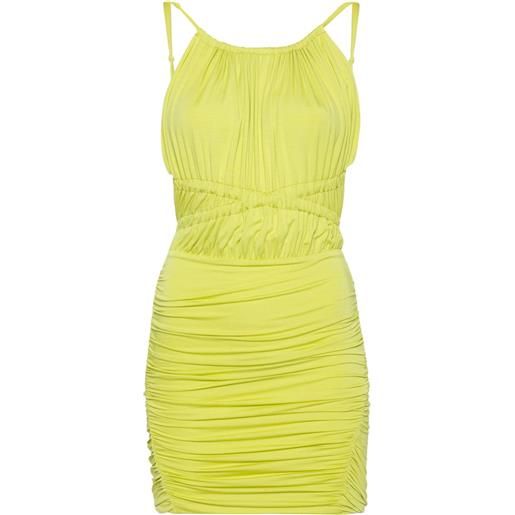 PNK abito corto con ruches - verde