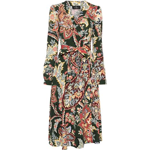 ETRO abito midi a fiori - verde
