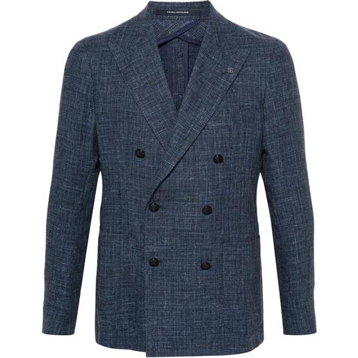 Tagliatore blazer doppiopetto con revers a lancia - blu
