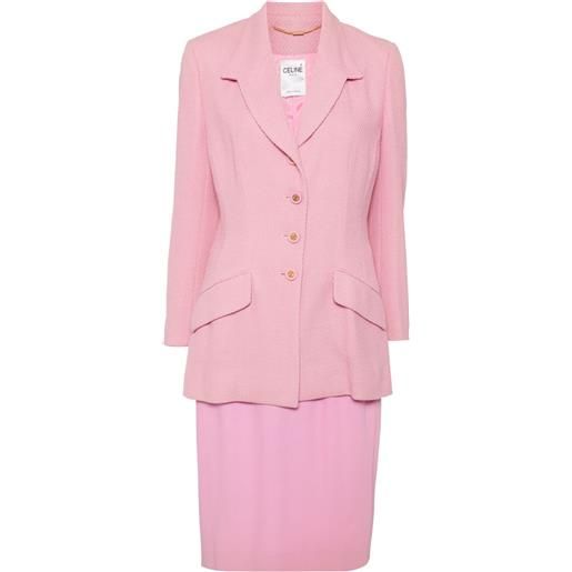Celine Pre-Owned - tailleur con gonna anni '90-2000 - donna - lana/lana - taglia unica - rosa