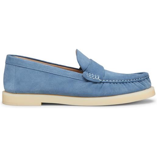 Stuart Weitzman blake loafer blue steel/cream