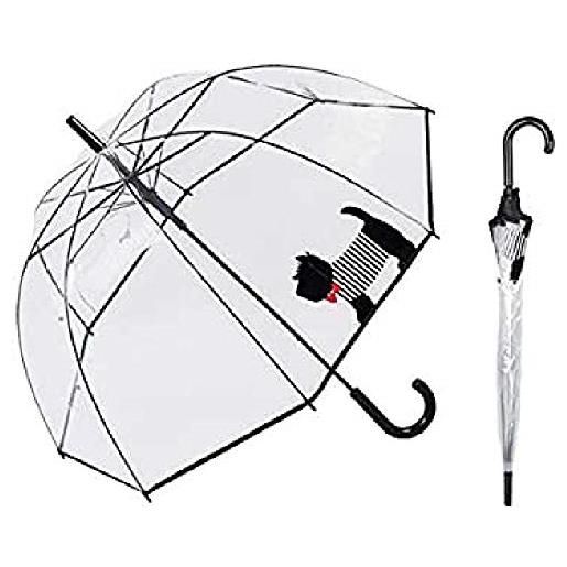 Susino scottie dog dome umbrella ombrello 85 cm nero rosso