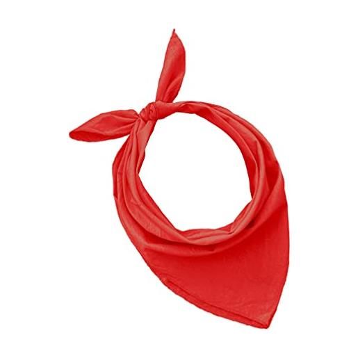 JOPHY & CO. bandana 100% cotone set da 3/5/10 per donna uomo bambini unisex tinta unica e/o con motivo paisley cod. A644 (set 20 pz, tinta unica, arancione)