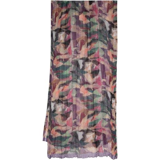 CHANEL Pre-Owned - foulard plissettato - donna - seta - taglia unica - viola