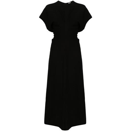 TOTEME abito midi plissettato - nero