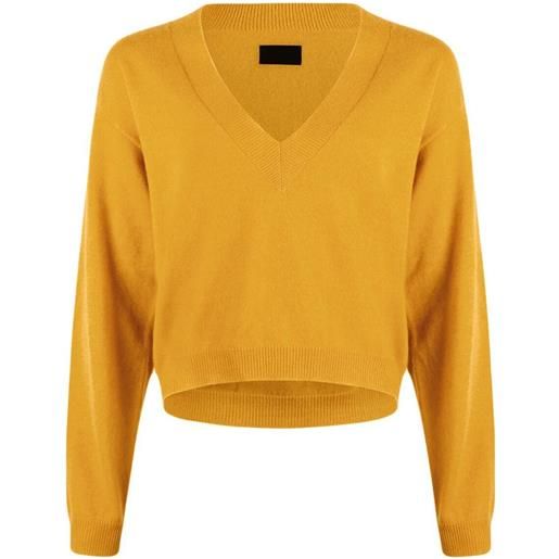 RTA maglione con scollo a v alba - giallo
