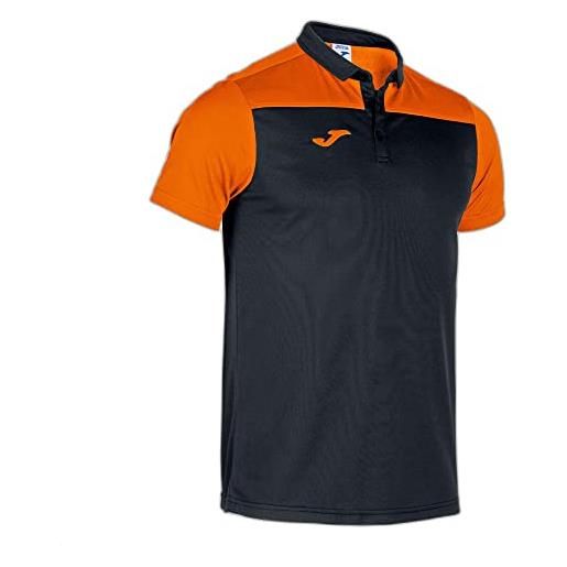 Joma polo marca modello polo manica corta hobby ii nero arancione