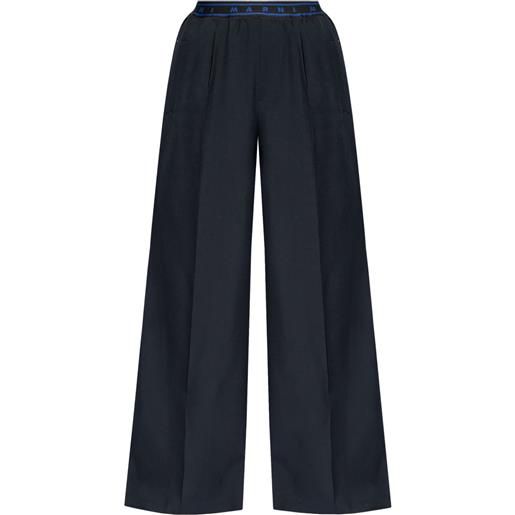Marni pantaloni a gamba ampia - blu