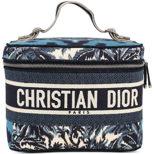 Christian Dior Pre-Owned - trousse con effetto jacquard 2020 - donna - tela - taglia unica - blu