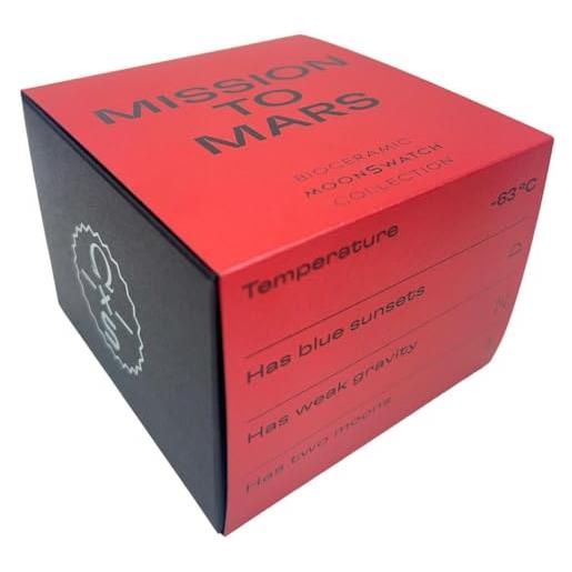 ALE E COMMERCE orologio da polso moonswatch realizzato per omega x swatch mission to mars in bioceramica