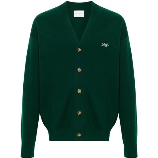 Drôle De Monsieur cardigan con ricamo - verde