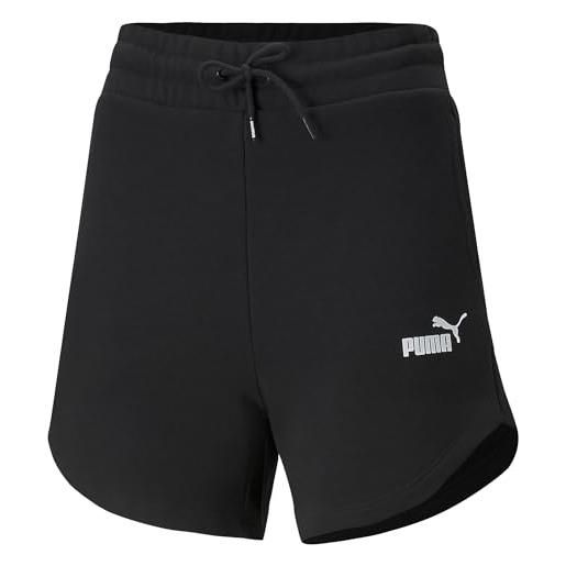 PUMA ess 5 high waist sh pantaloncini donna, nero (black), l