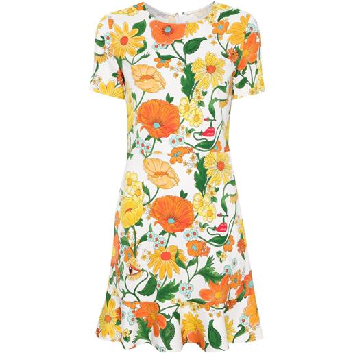 Stella McCartney abito corto a fiori - bianco