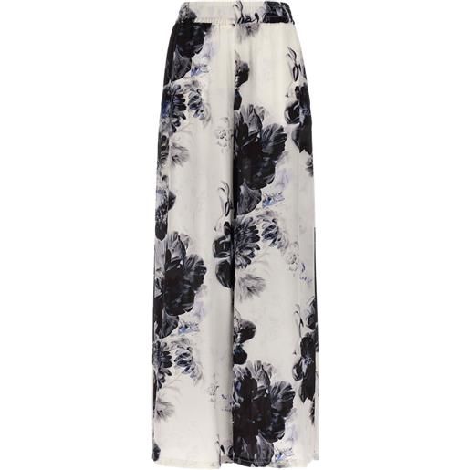 Alexander McQueen pantaloni pigiama chiaroscuro - bianco