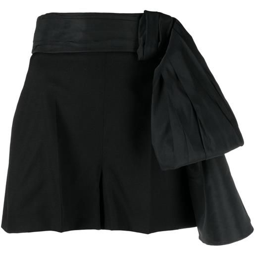 Alexander McQueen shorts sartoriali con fiocco - nero
