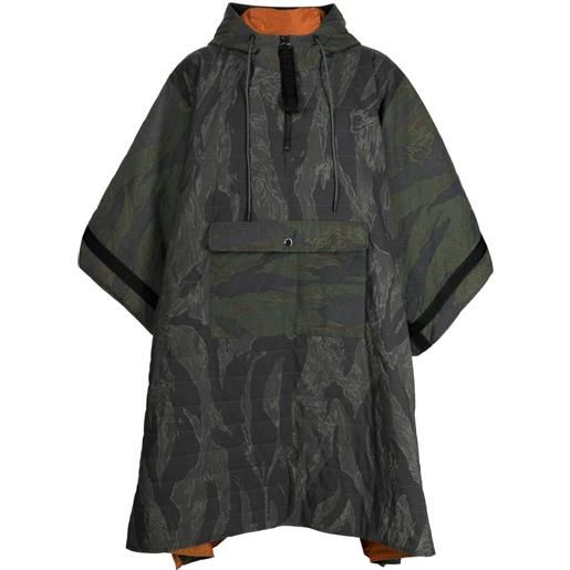 Mostly Heard Rarely Seen poncho con stampa camouflage - verde