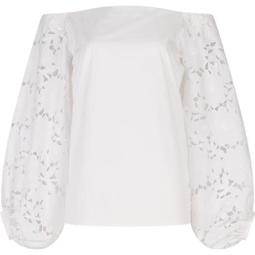 Silvia Tcherassi blusa stephanie con spalle scoperte - bianco