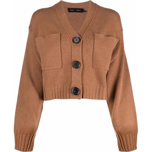 Proenza Schouler cardigan con tasca frontale - marrone