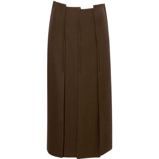 Proenza Schouler gonna midi a vita alta - marrone