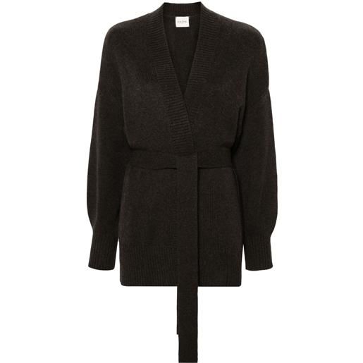 Le Kasha cardigan con cintura - marrone