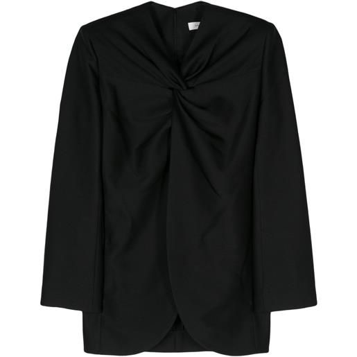 GIA STUDIOS blusa con dettaglio a nodo - nero