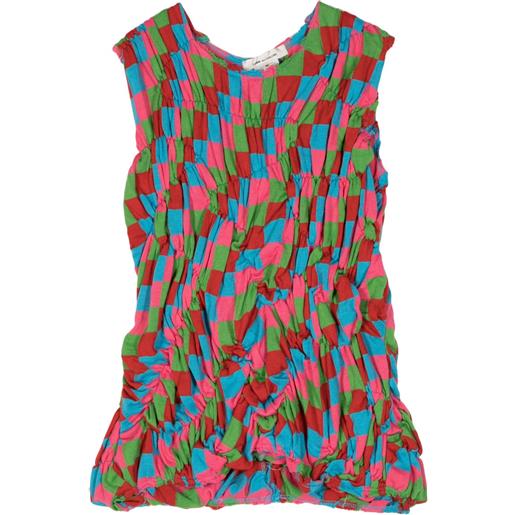 Comme Des Garçons top a quadri - rosa