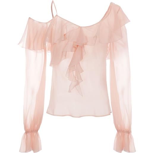 Blumarine blusa asimmetrica - rosa
