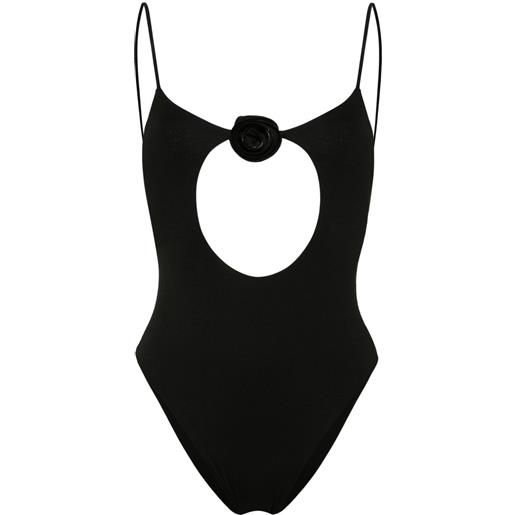 La Reveche costume intero nadir con applicazione a fiori - nero