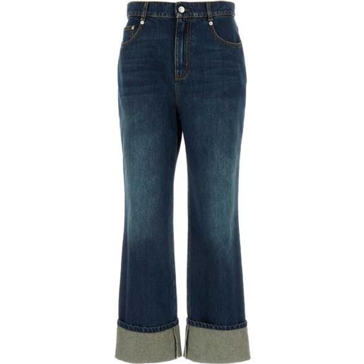 Alexander McQueen jeans dritti con vita media - blu