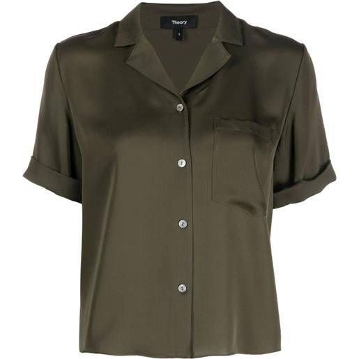 Theory camicia a maniche corte - verde