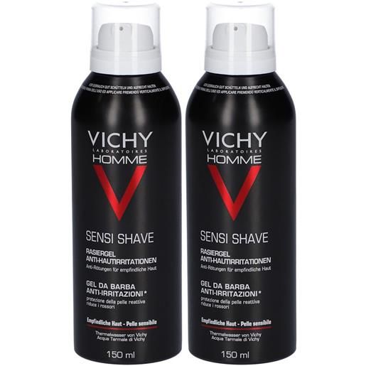 Vichy homme sensi shave gel da barba anti-irritazioni 150 ml 2x150