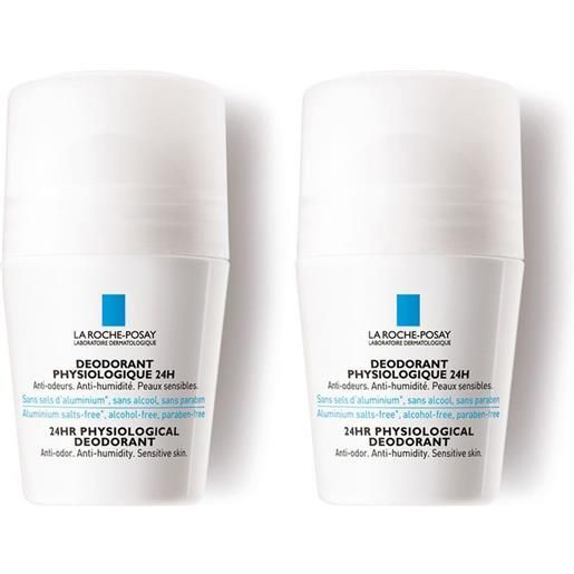 LA Roche Posay-Phas (L'Oreal) la roche-posay toleriane deodorante physiologique roll-on lenitivo antiodori 50 ml set da 2 2x50 roller