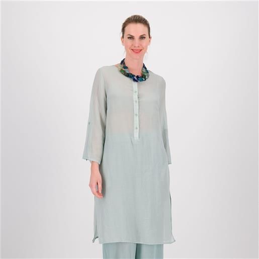 Caterina Lancini maxi camicia in mussola di cotone e seta