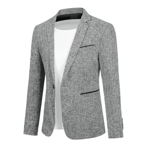 Blazer Uomo Slim Fit In Cotone - Giacca Formale Elegante Made In Italy Per Look Casual E Raffinato - Foto 6