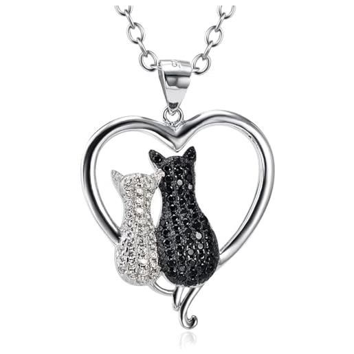 Collana con impronta di zampa in argento sterling: ciondolo a