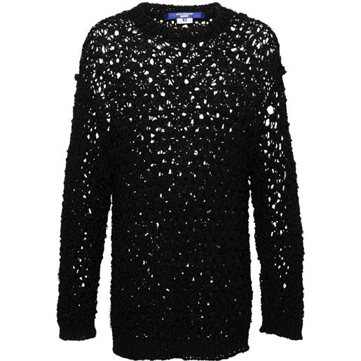 Junya Watanabe MAN maglione traforato - nero