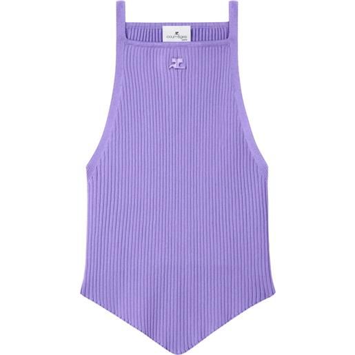 Courrèges canotta a coste - viola