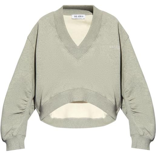 The Attico felpa con logo - grigio