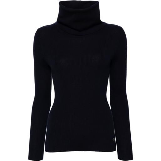 CHANEL Pre-Owned - maglione a coste anni 2000 - donna - cashmere/lana - taglia unica - blu