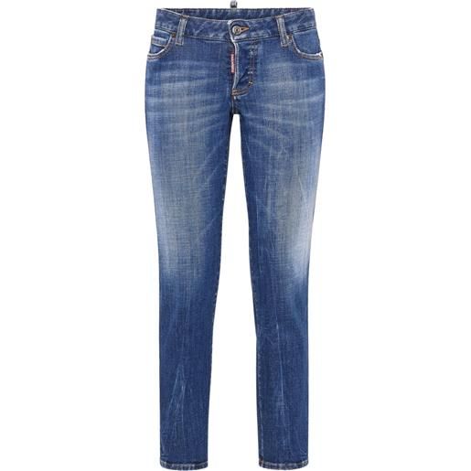 DSQUARED2 jeans skinny crop - blu